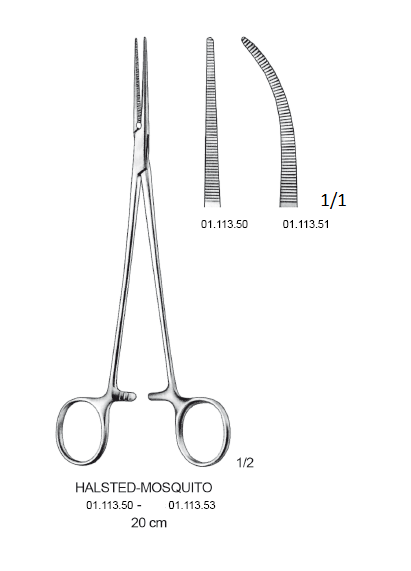 HALSTED MASKİTO KLEMP  EĞRİ 20CM