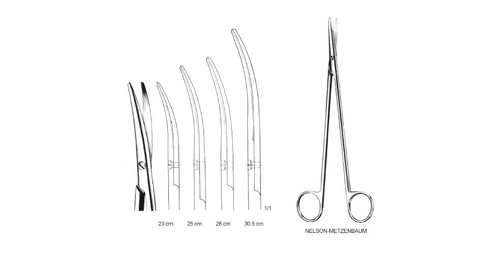 MAKAS NELSON-METZENBAUM 30CM EĞRİ